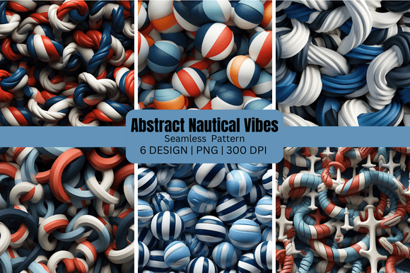3D Abstract Nautical Vibes Seamless: Elevating Your Creative Projects with Oceanic Depth