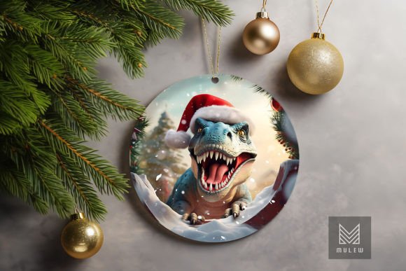 3D Dinosaur Christmas Ornament Clipart Guide