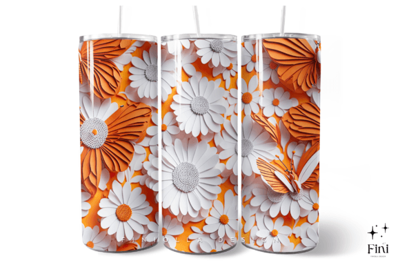 3D Fall Butterfly Flowers Tumbler Wrap: A Design Evaluation