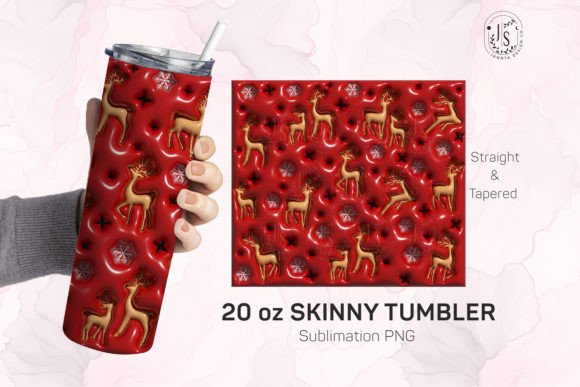 3D Inflated Reindeer Tumbler Wrap: Transforming Holiday Crafting with Dimensional Design