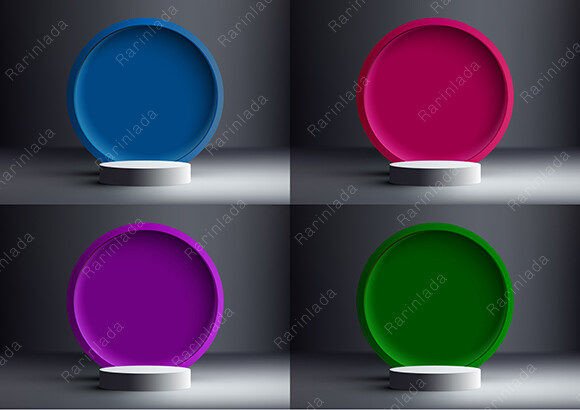 3D Modern Style Empty White Podium Stand: Elevating Product Presentations with Realistic Mockups