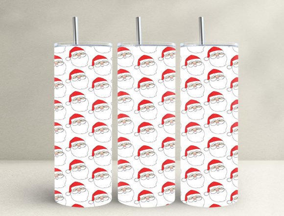 3D Santa Claus Christmas 20oz Tumbler Design