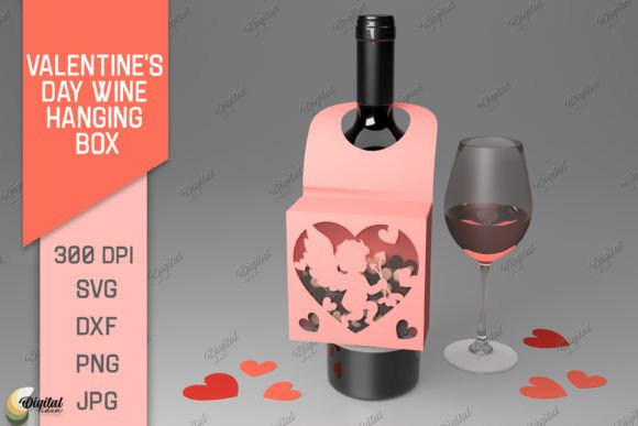 3D Valentine's Wine Box Design