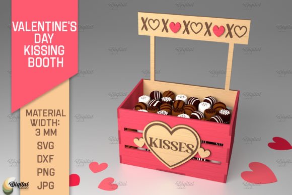 3D Valentine’s Kissing Booth Laser Design