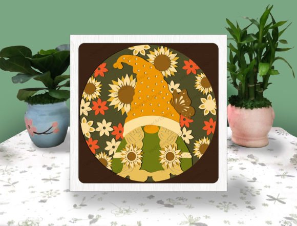 Bringing Whimsy to Life: The Art of the Gnome Sunflower 3D Box Paper SVG