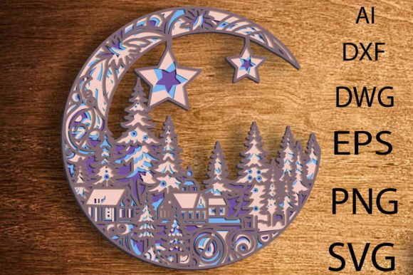 Creating Magic with Christmas Moon Toys 3D Mandala SVG Files