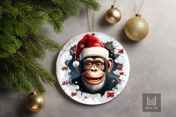 Cute Chimpanzee 3D Christmas Ornament: A Guide to High-Quality Digital Design Usage