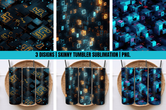 Elevate Branding with 3D Digital Code Tumbler Wrap