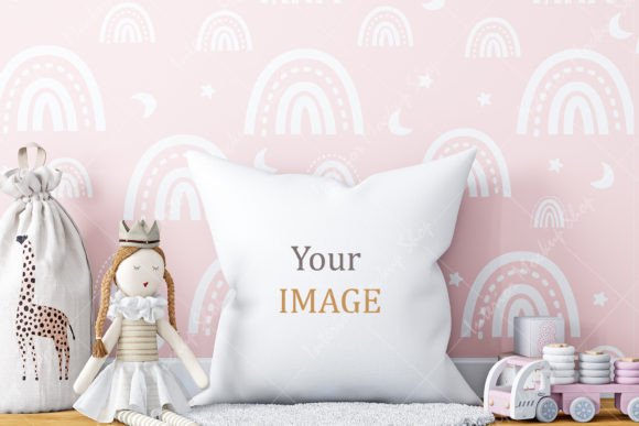 Elevate Your Brand with High-Quality Pillow Mockup Kids for Nursery Designs