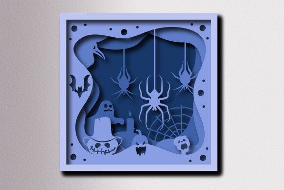 Elevating Halloween Decor with Precision Shadow Box Papercut SVGs