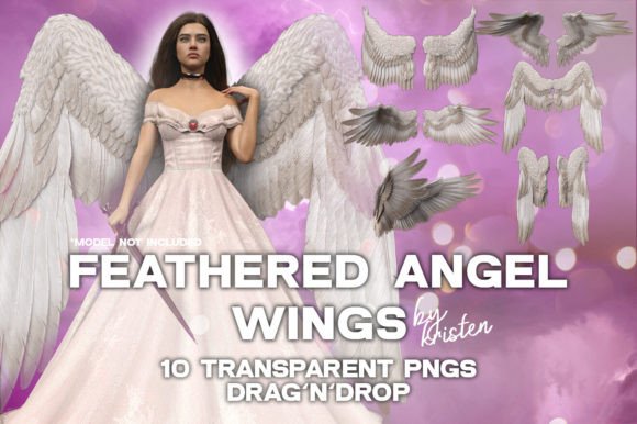 Enhance Your Digital Art with 10 3D Angel Wings Photo Overlay PNGs