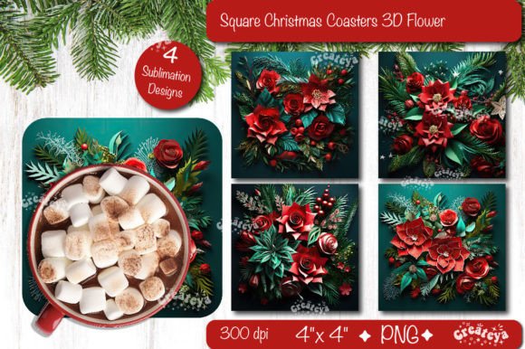 Evaluating the 3D Christmas Square Coaster Bundle for Sublimation Projects