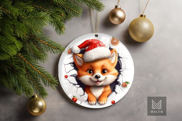 Evaluating the Cute Red Fox 3D Christmas Ornament Digital Design