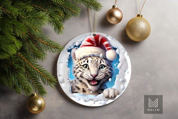 Evaluating the Cute Snow Leopard 3D Christmas Ornament Digital Design