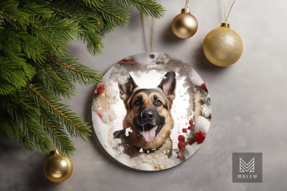 Integrating the 3D German Shepherd Dog Xmas Ornament into Your Holiday Design Workflow
