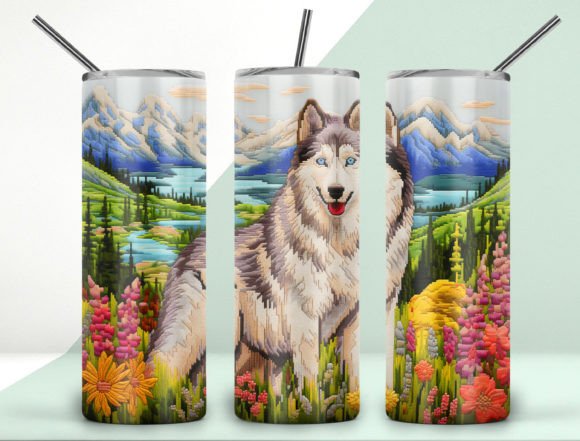 Mastering the 3D Husky Latch Hooking Tumbler 20oz PNG for Professional Sublimation