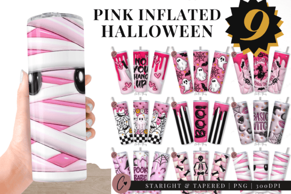 Mastering the Pink 3D Inflated Halloween Tumbler Wrap for Sublimation Success