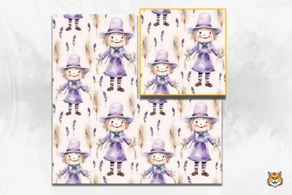 Pastel Scarecrow Seamless Pattern Guide