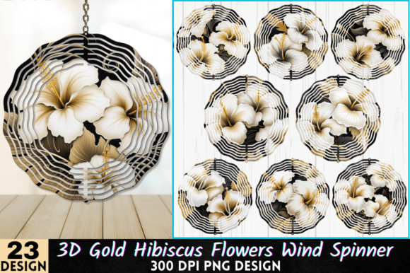Strategic Curb Appeal: Leveraging the 3D Gold Hibiscus Flowers Wind Spinner for Outdoor Branding and Aesthetic Value