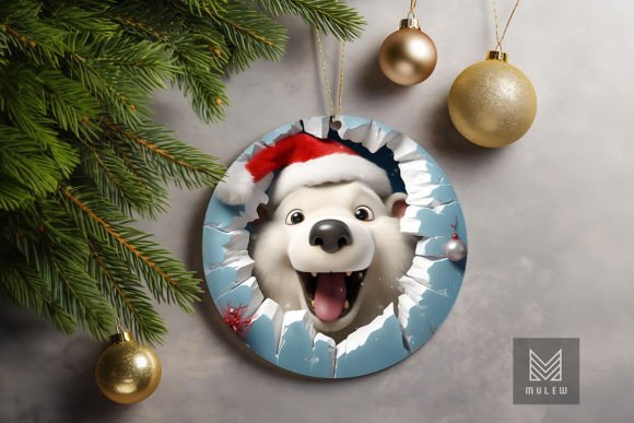 Strategic Visual Positioning with the Cute Polar Bear 3D Christmas Ornament