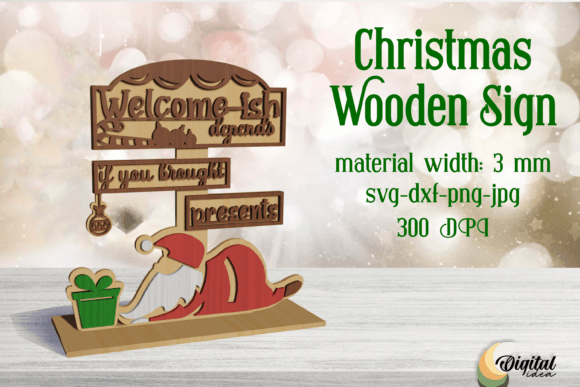 Stunning Laser Cut Christmas Wooden Signs