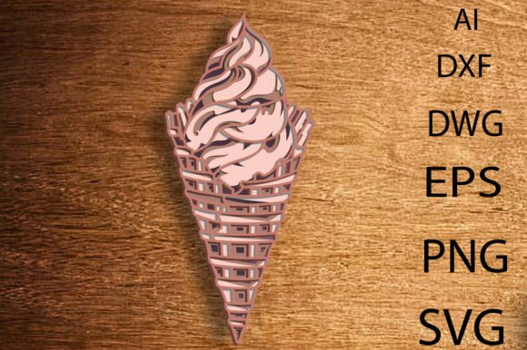 Unleashing Creativity with the Ice Cream Multilayer 3D SVG Design